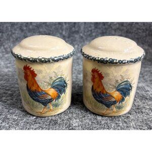 Vintage Ceramic Rooster Salt & Pepper Shaker Set